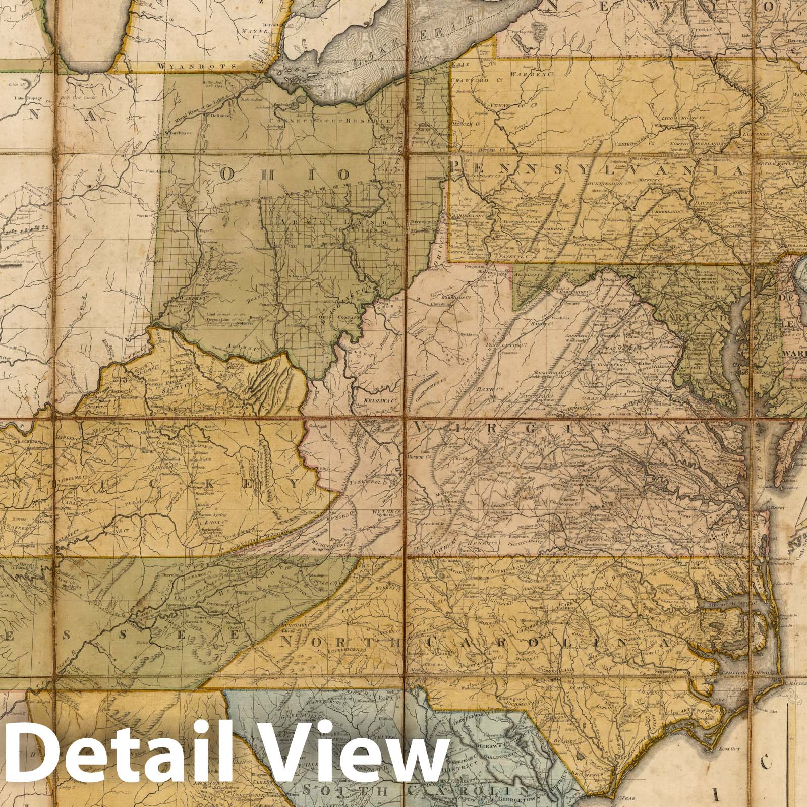 United States - Postal Map, 1805 - Historical Map Print