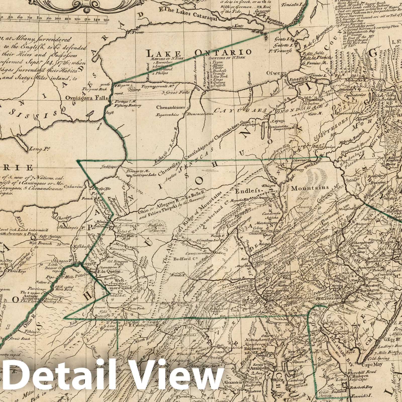 American Revolution: Middle British Colonies - Military Map, 1776