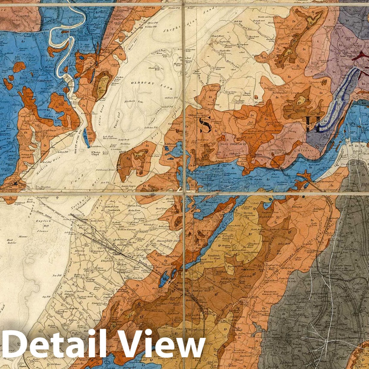 Bristol Geological Map, 1887 - Hand-Colored Historical Map Print