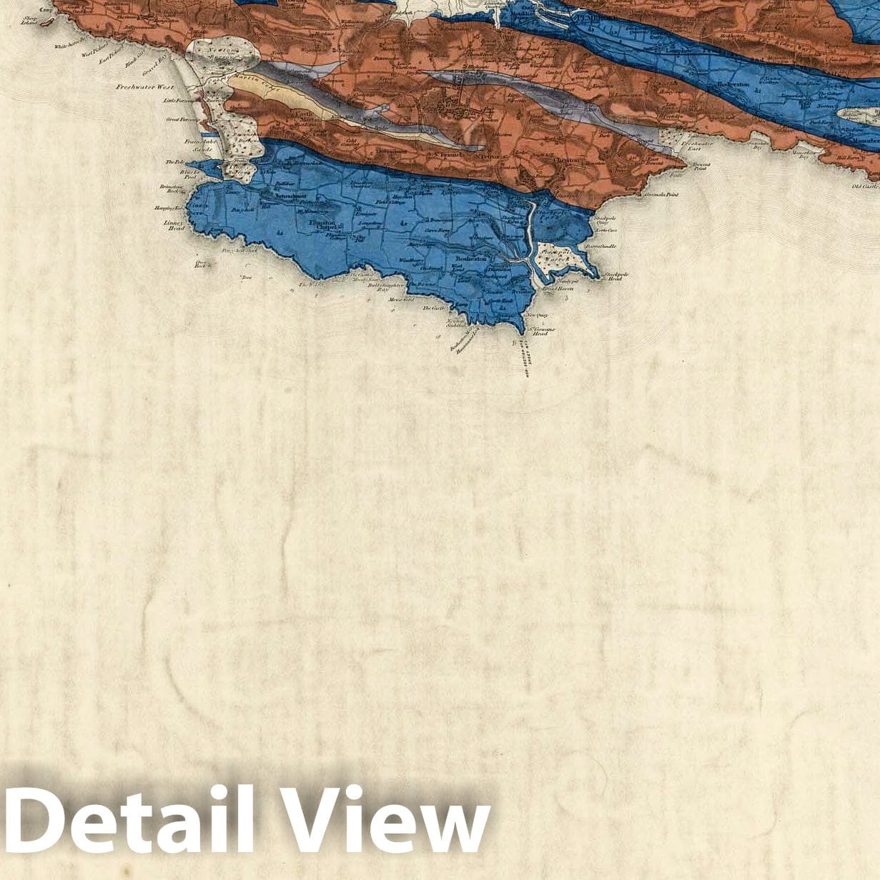 Pembroke - Railroad Map, 1865 - Historical Geological Map Print