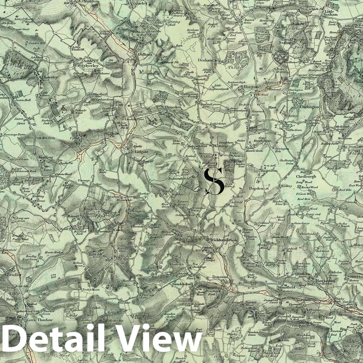 Cambridge, England - SE Quad, 1882 Geological Map Print