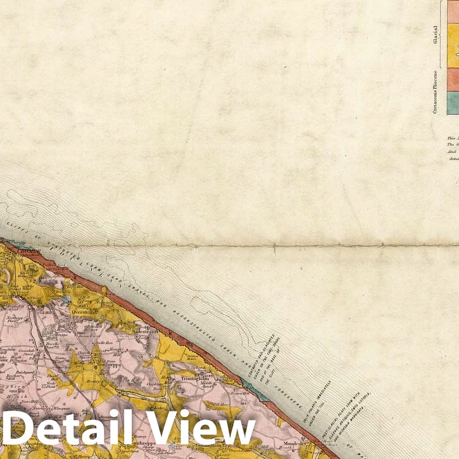 Cromer, EE Quad., England - Geological Map, 1887