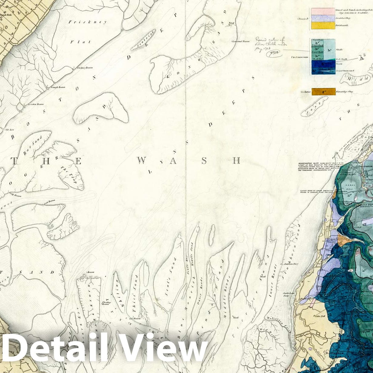 Boston - Railroad Map, 1886 - Hand-Colored Geological Survey Print