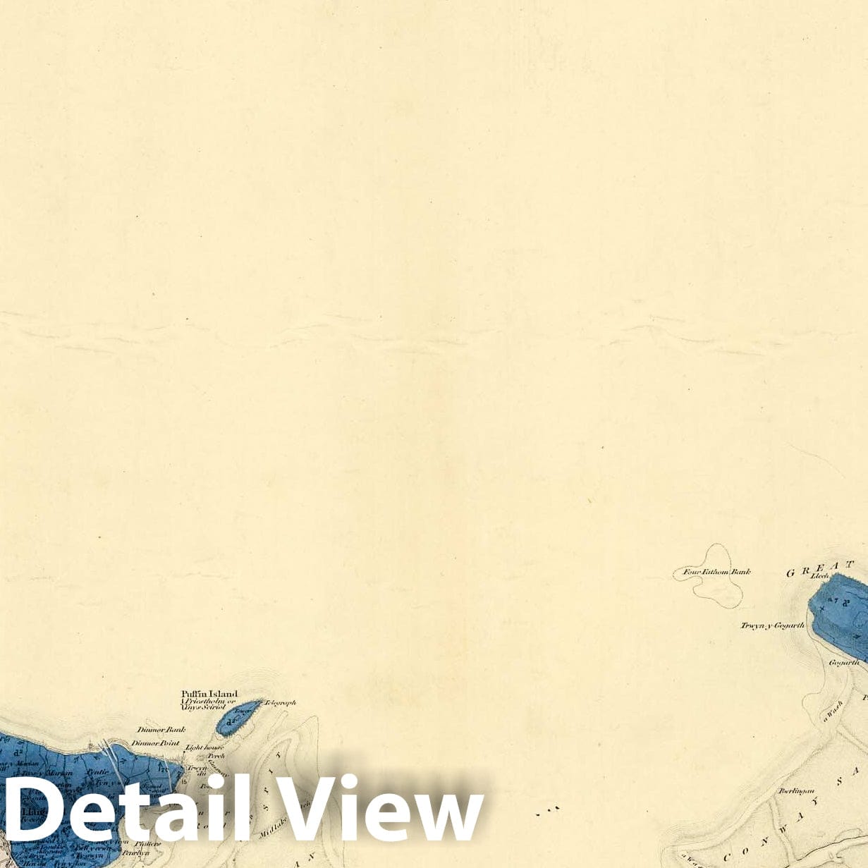 Bangor, NE Quad., Wales - Geological Map, 1852 - Historical Map Print