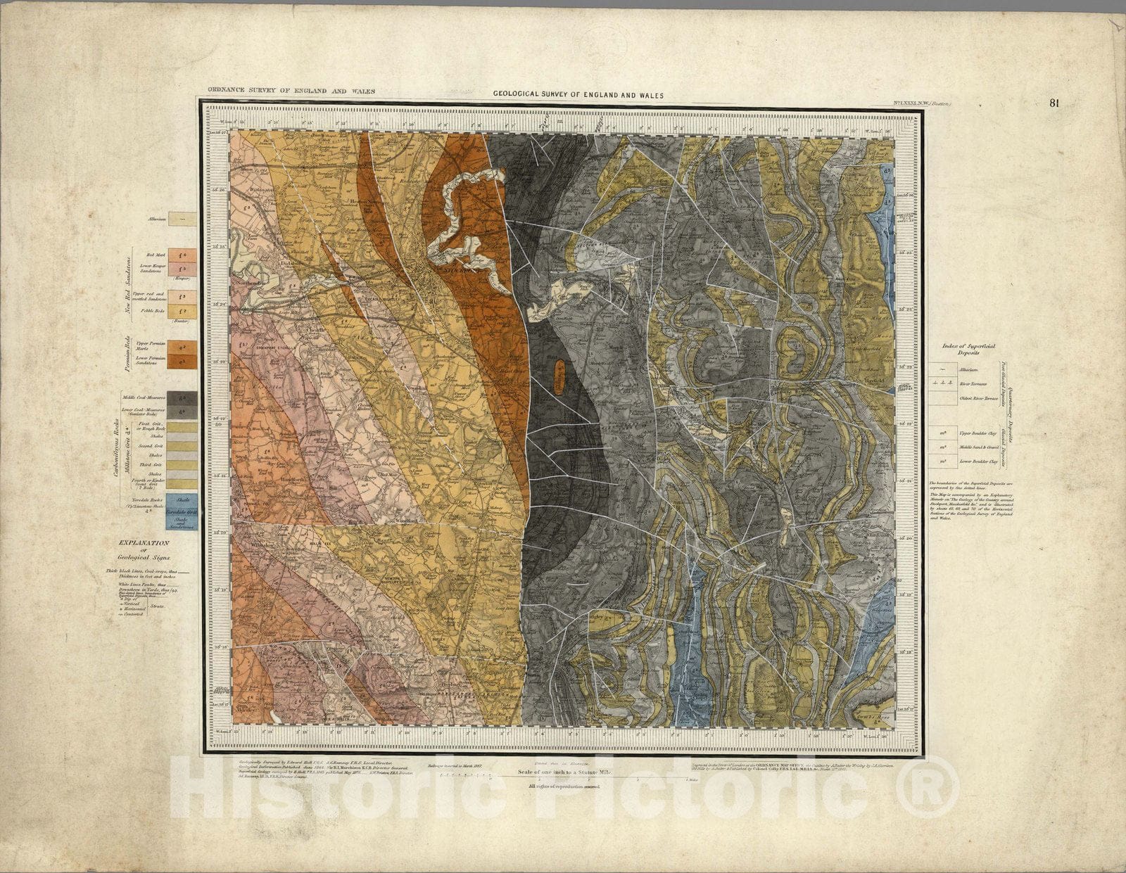 Historic Map : Geologic Atlas Map, 81. Buxton, NW Quad. 1887 - Vintage Wall Art