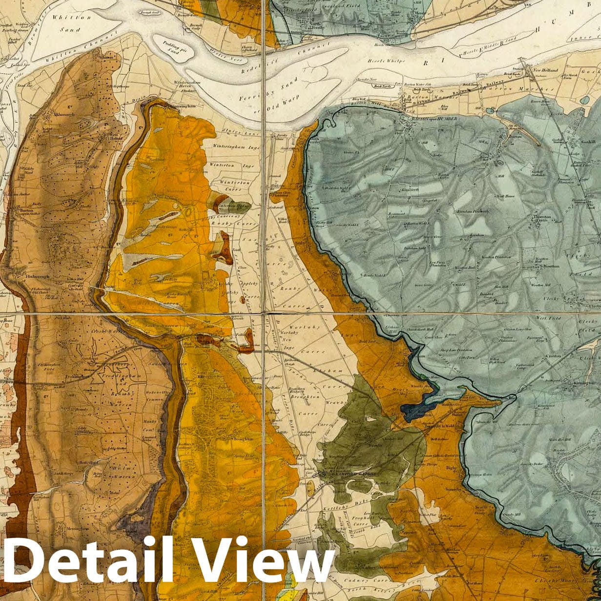 Hull, England - Geological Map, 1891 - Ordnance Survey Historical Reproduction