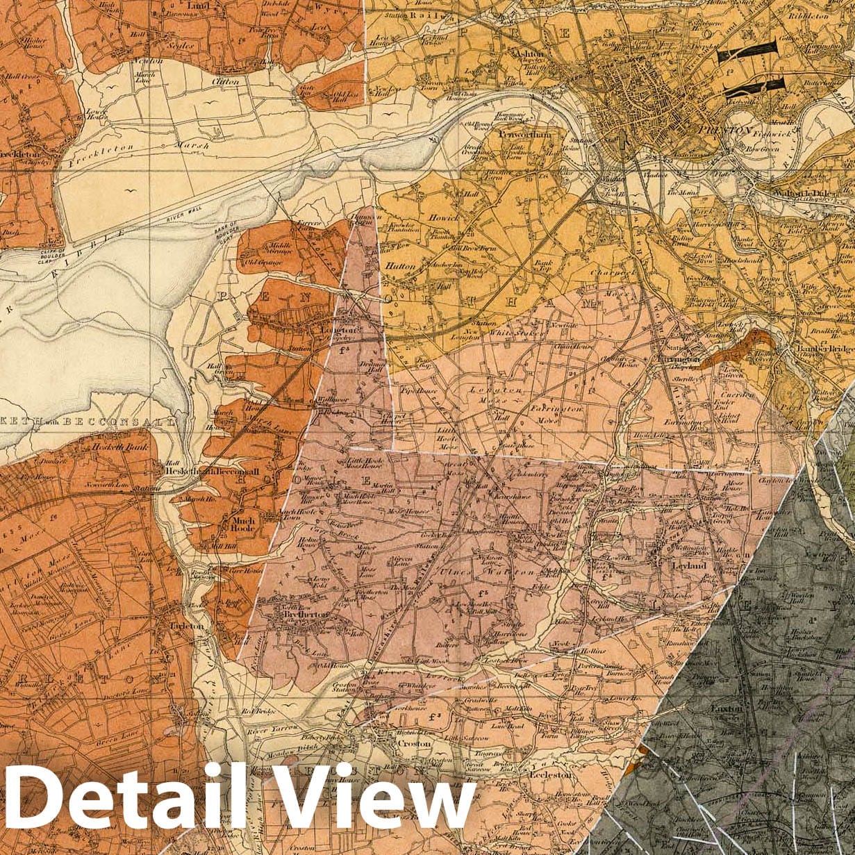 Bolton, NW Quad., England - Geological Map, 1892 - Ordnance Survey