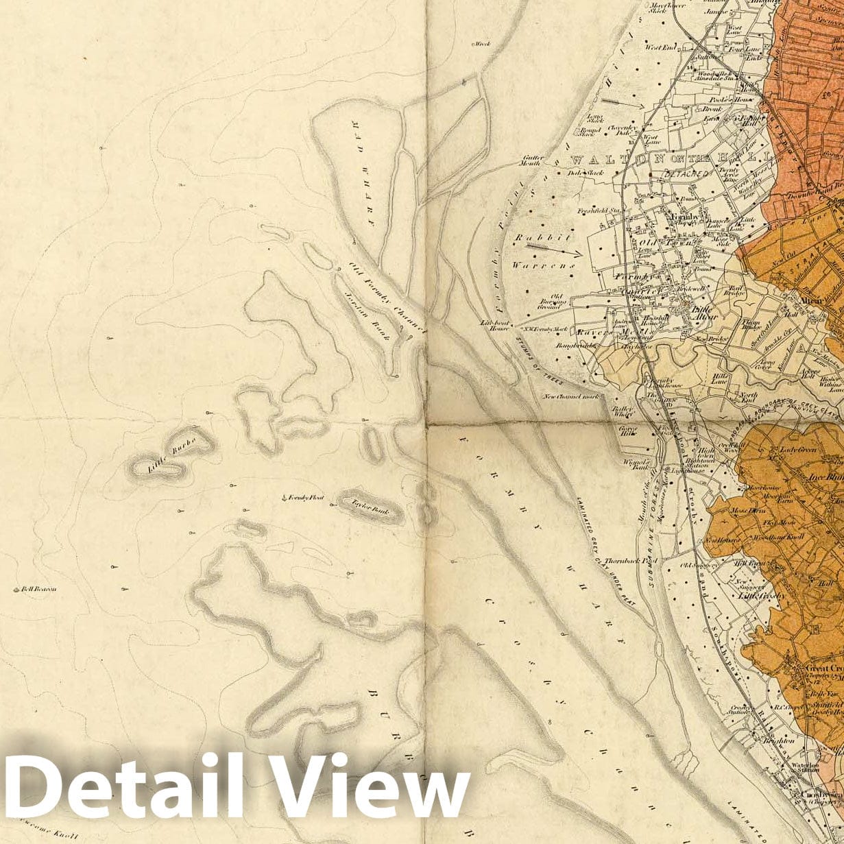 Southport, SE Quad, England - Geological Map, 1873
