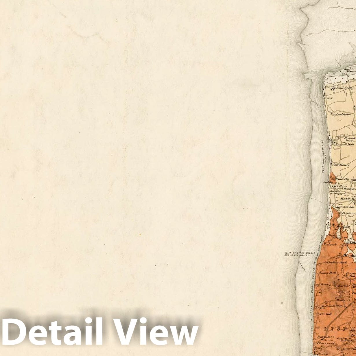 Lancaster, SW Quad, England - Geological Map, 1874