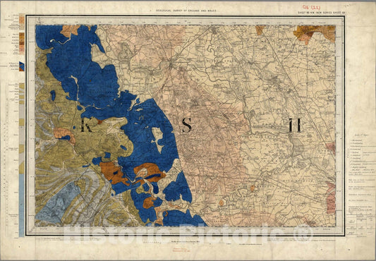 Historic Map : Geologic Atlas Map, 93. Ripley, York, NW Quad. 1874 - Vintage Wall Art