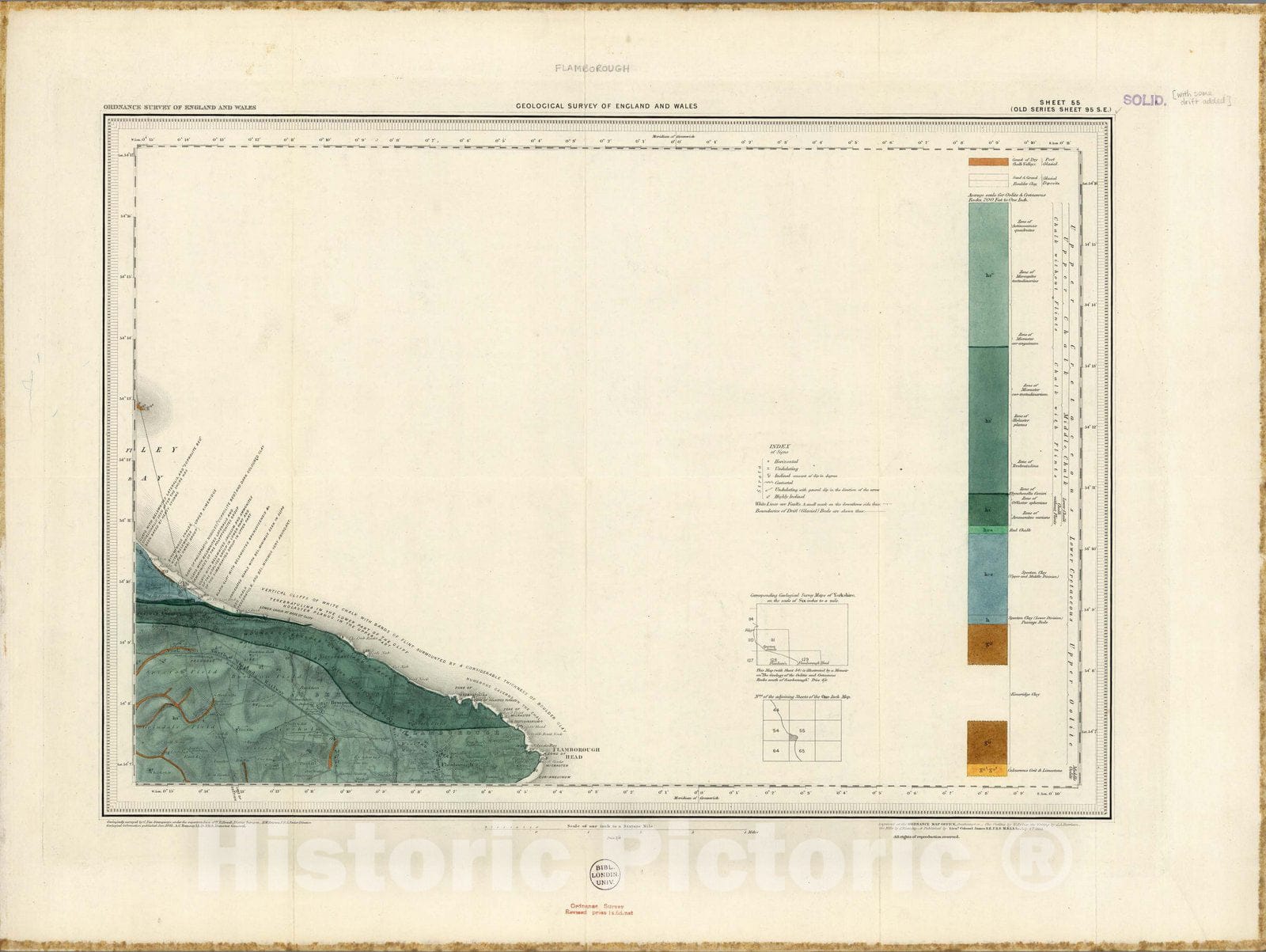 Historic Map : Geologic Atlas Map, 95. Scarborough, SE Quad. 1881 - Vintage Wall Art