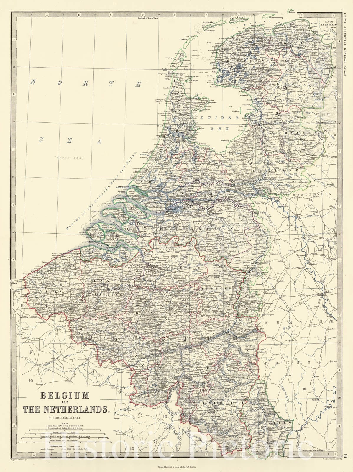 Historic Map : Geologic Atlas Map, 103. Bishop Auckland, Durham, NW Quad. 1892 - Vintage Wall Art