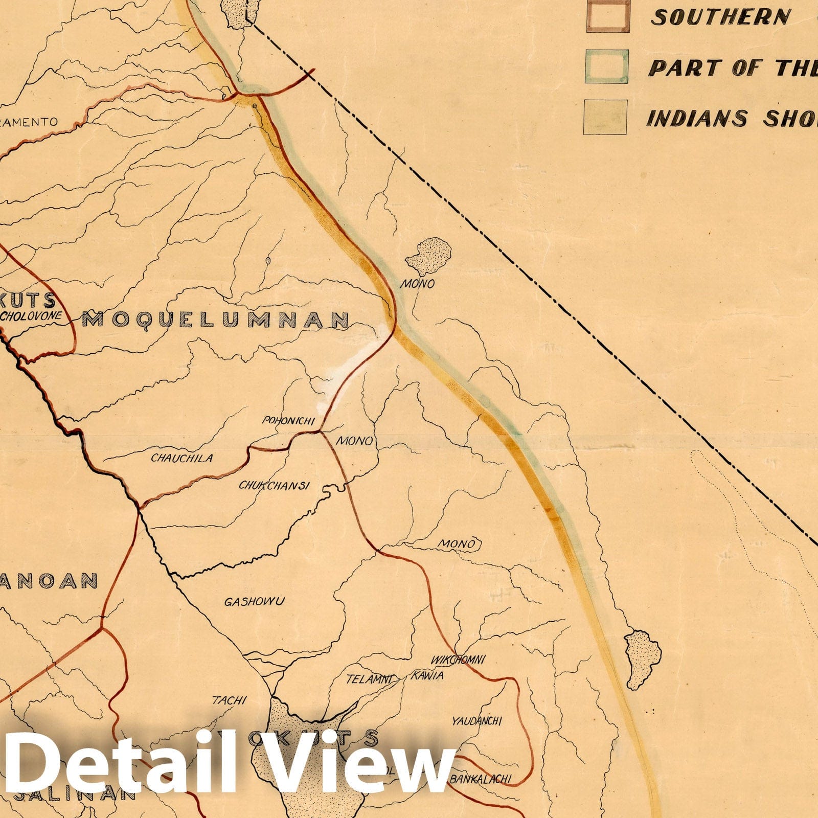 California - Ethnographic Map, 1904 - Native American Tribes & Culture Areas