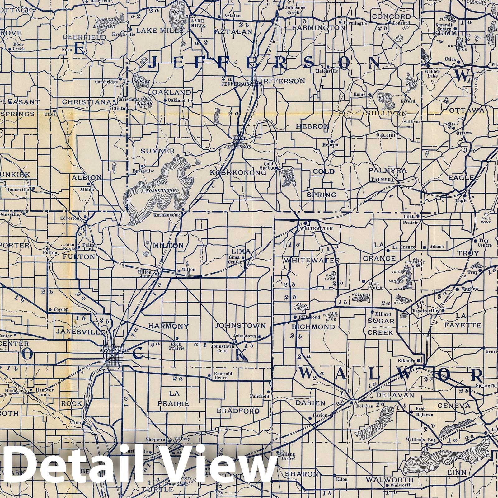 Wisconsin Bicycle Road Map 1897 - Historical Map Print