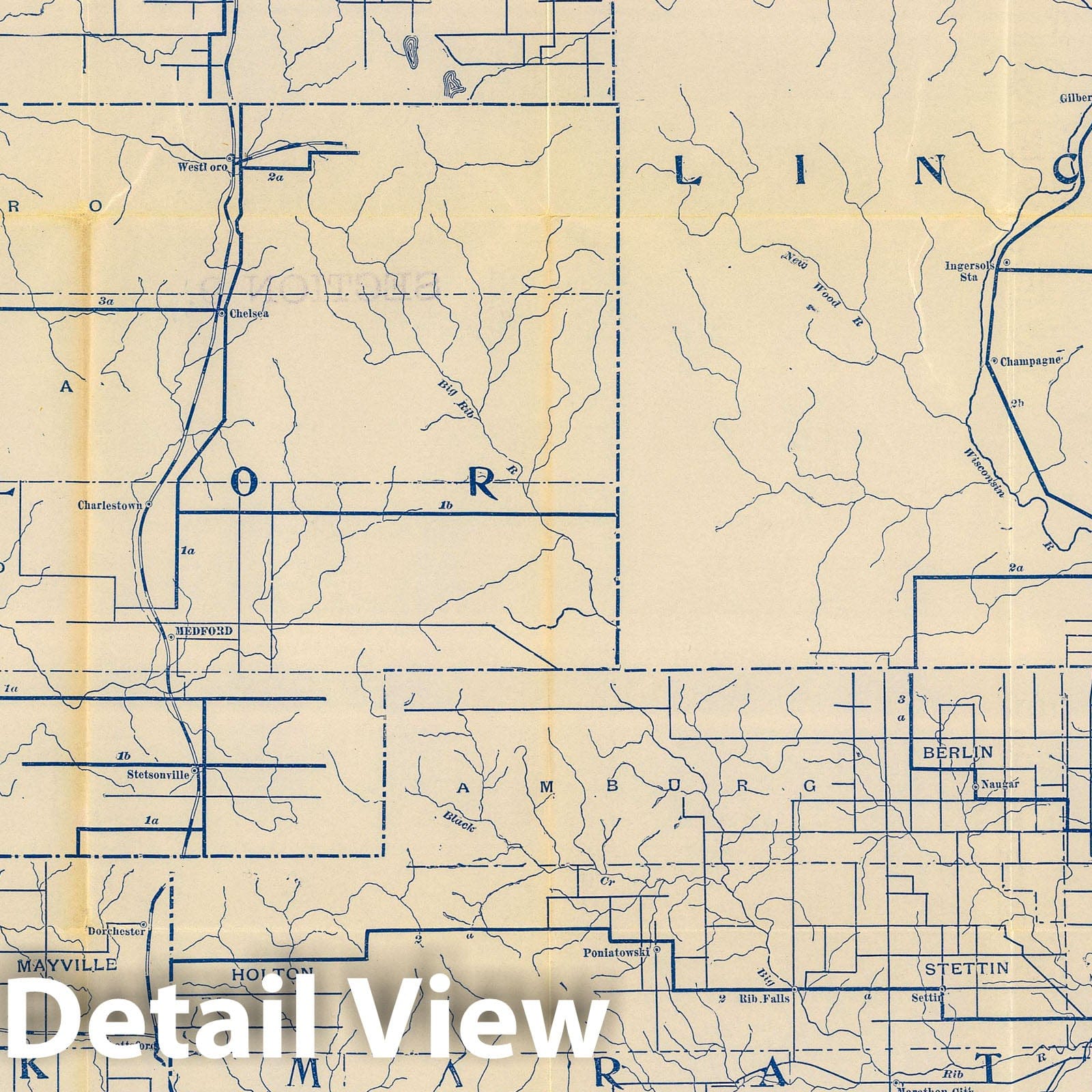 Wisconsin Bicycle Map 1897 - Historical Road Map Print