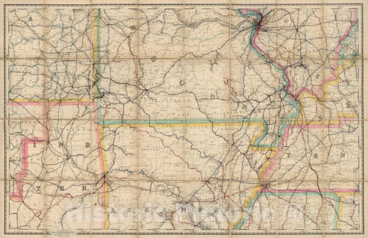Missouri, Arkansas, and Oklahoma - Railroad Map, 1909