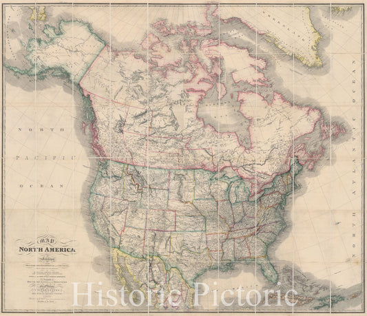 North America with Recent Discoveries - Railroad Map, 1885