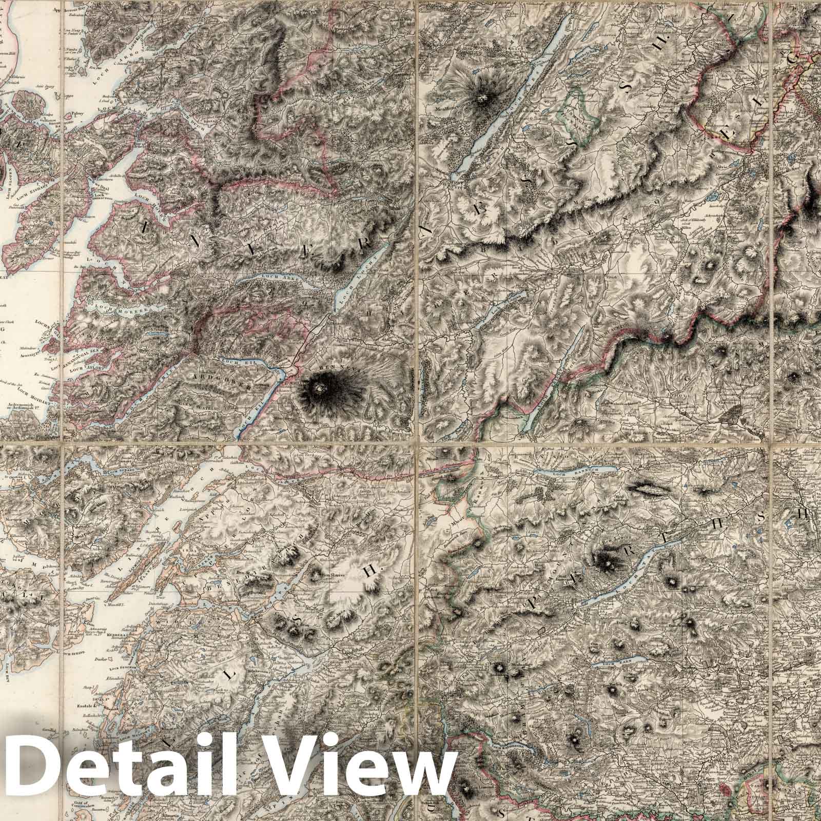 Historic Map : Case Map, Scotland 1807 - Vintage Wall Art
