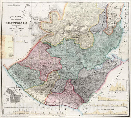 Guatemala - Nautical Chart, 1859 - Historical Map Reproduction