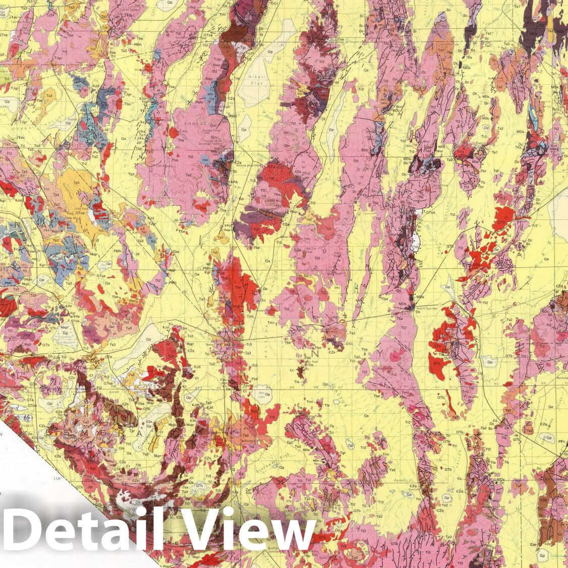 Nevada - Geologic Map, 1978 - Historical Map Print
