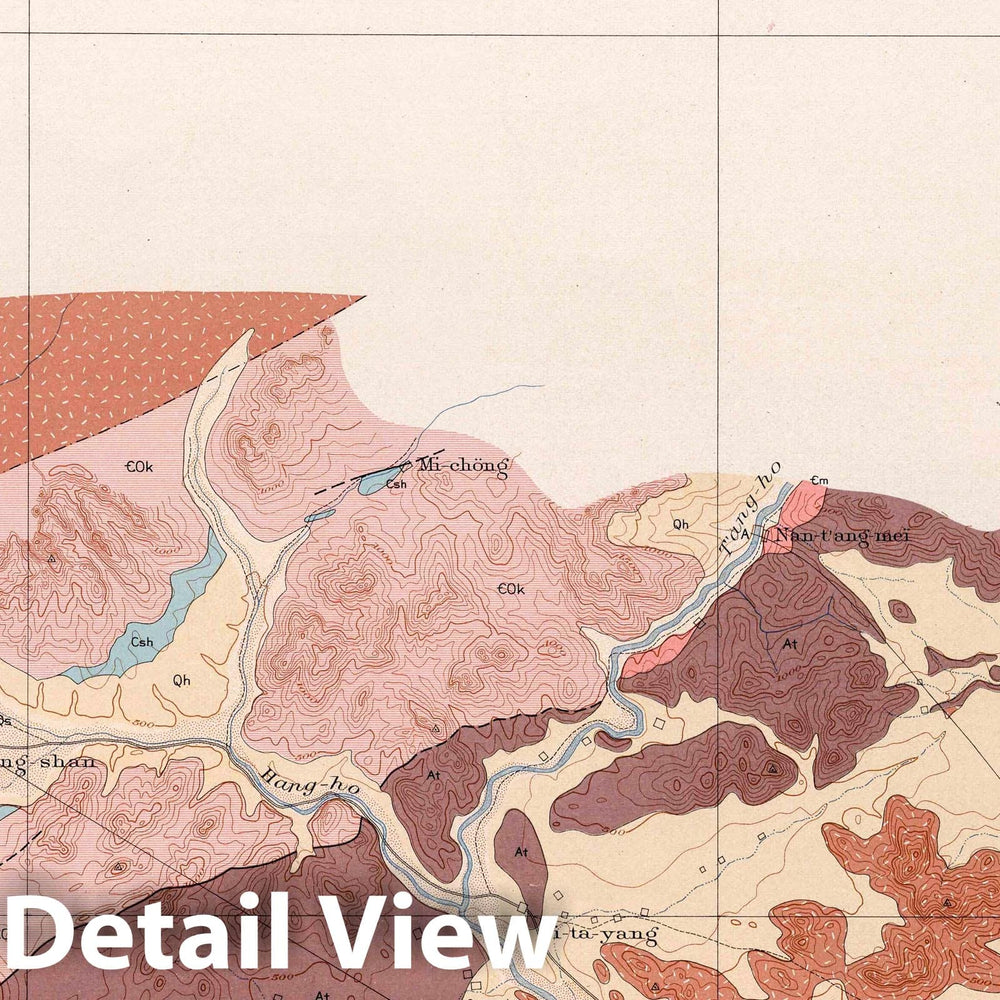 Historic Map : F-I. Tang-Hien Sheet, 1906 Geologic Atlas - Vintage Wall Art