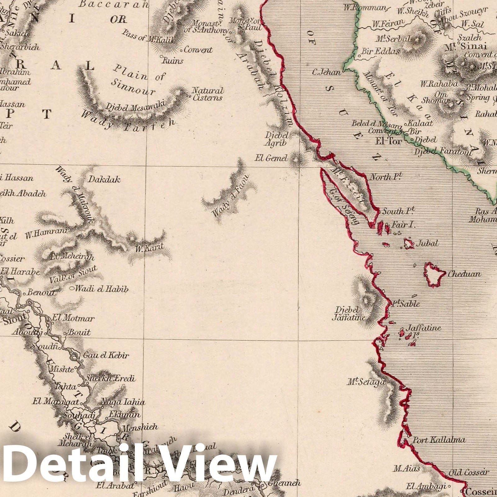 Egypt, 1841 - Historical Map Print from Black's General Atlas