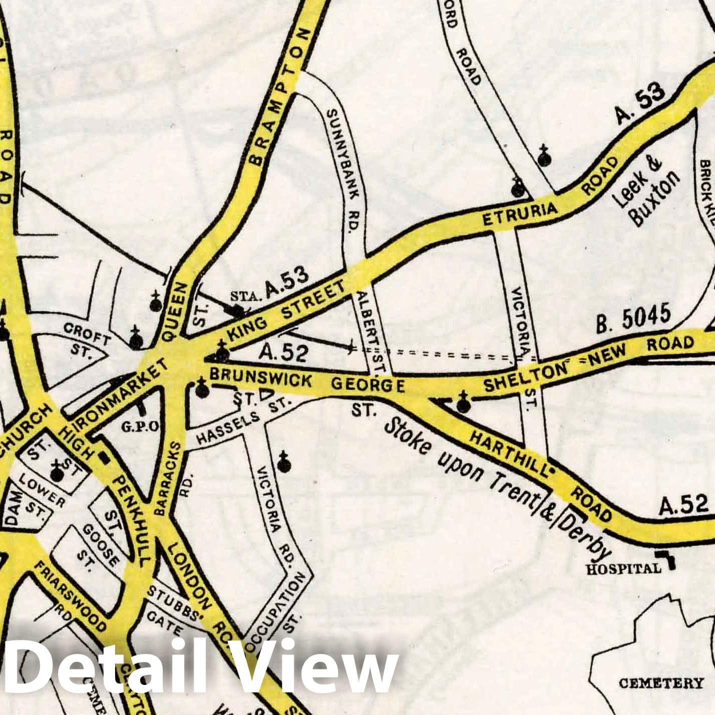 World War II: Newcastle under Lyme - Railroad Map, 1941