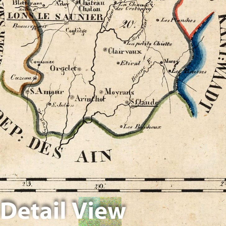 Hautes-Pyrenees and Eastern Pyrenees, France - Road Map, 1825