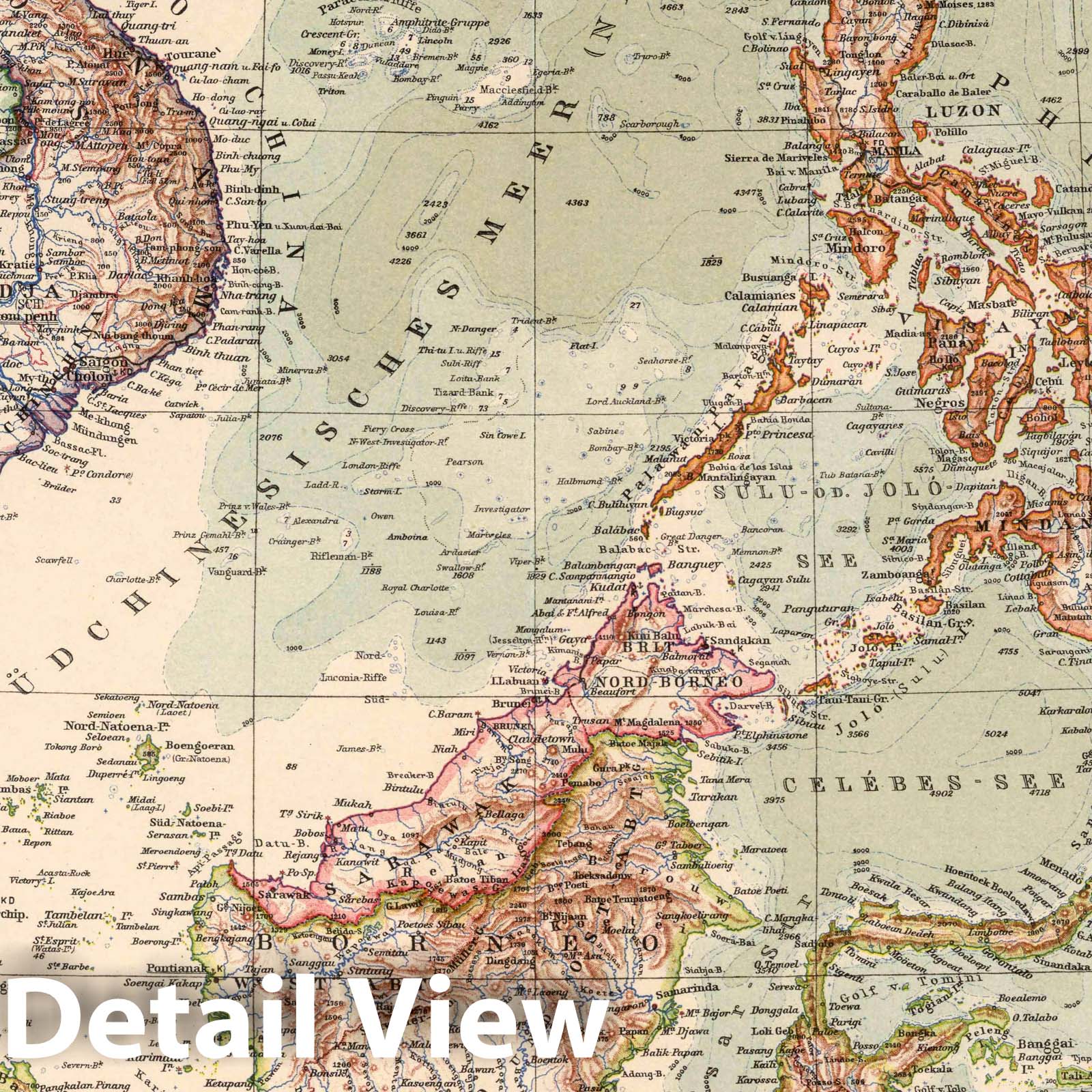 Malay Archipelago and Indonesia - 1925 Historical Map Print