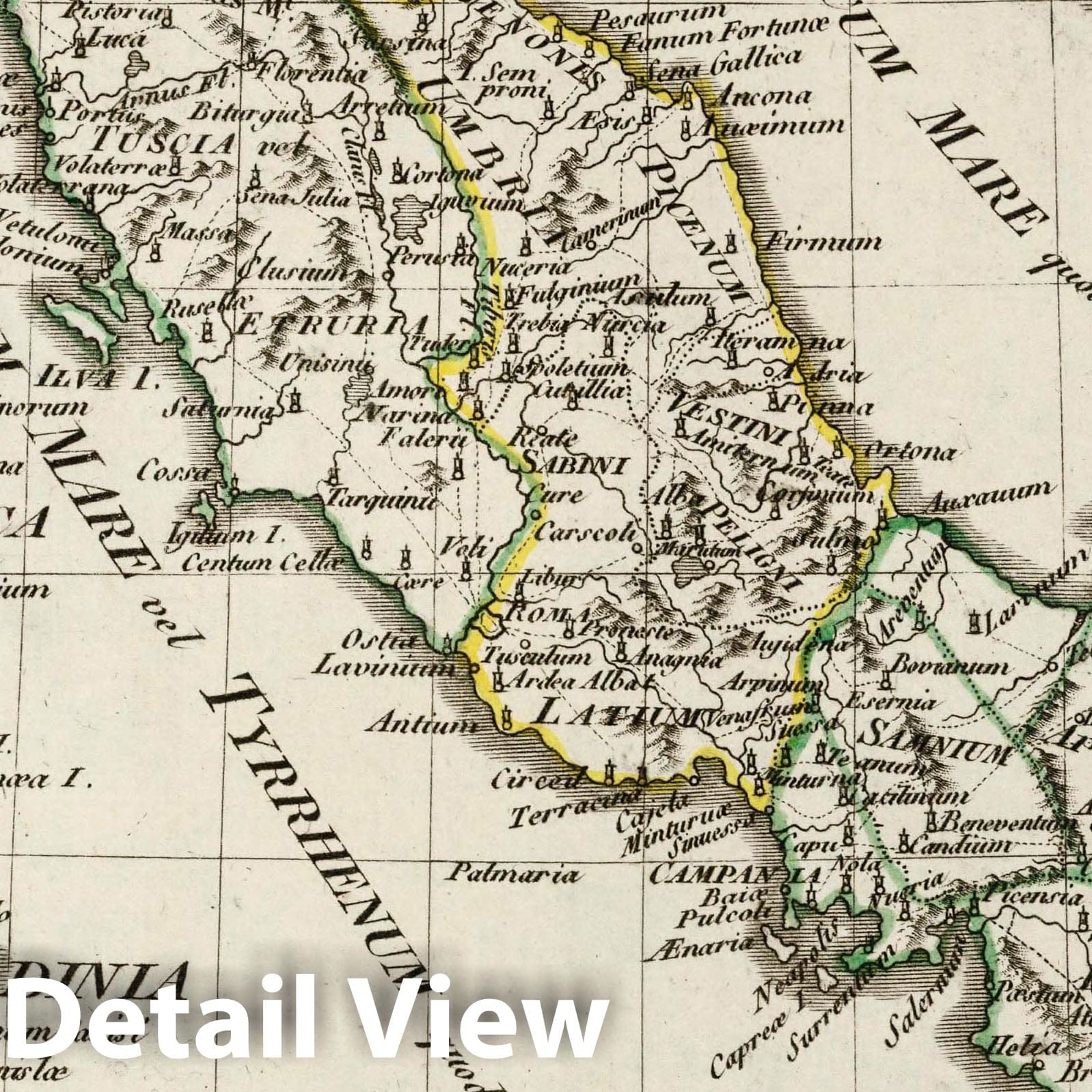 Ancient Italy, 1804 - Historical Map Print