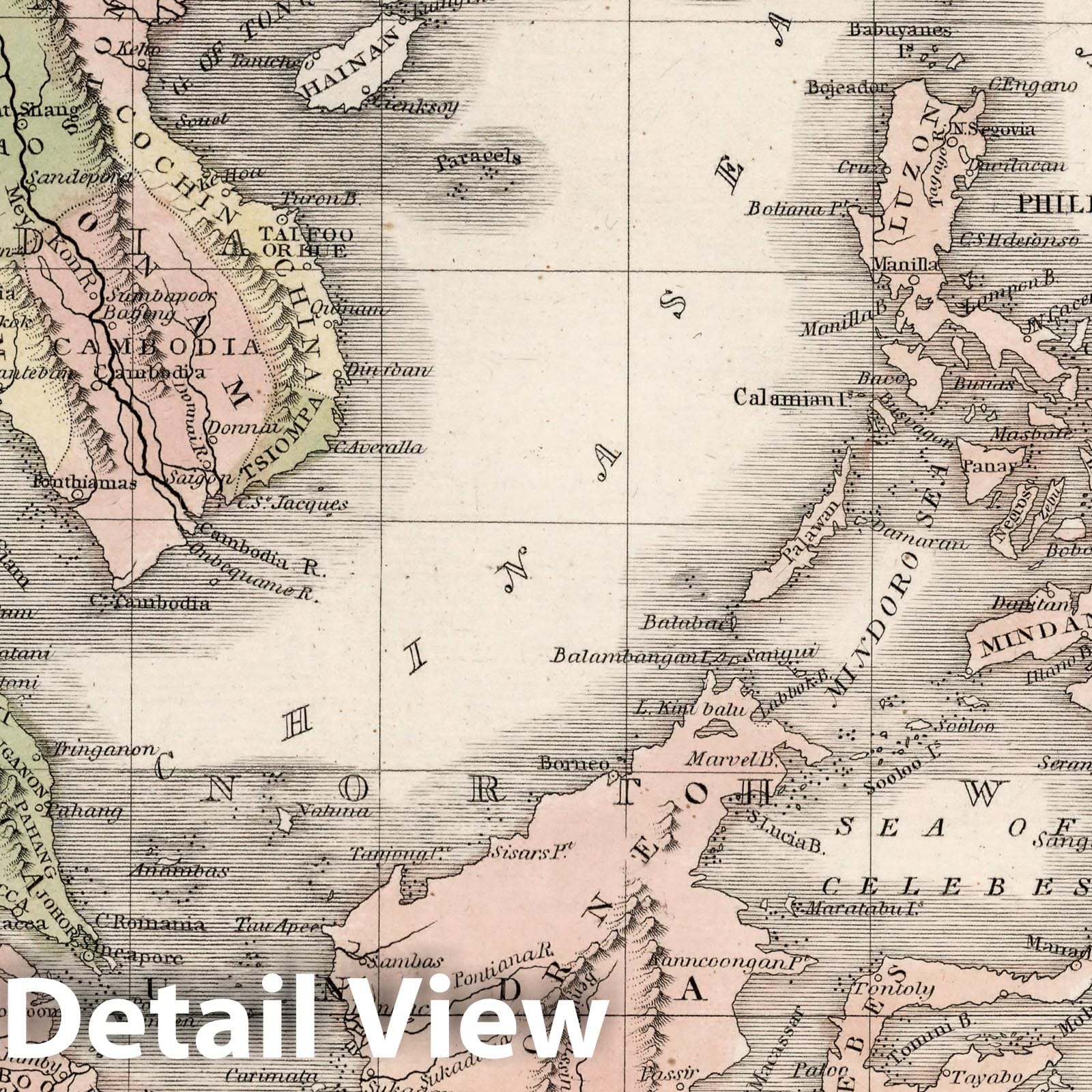 Further India, Malaysia, and Northwest Oceania - River Map, 1838