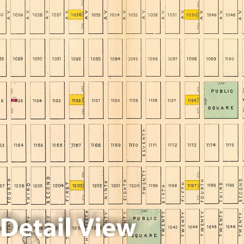 Historic Map : Plat fifty-one [San Francisco), 1876, Vintage Wall Decor