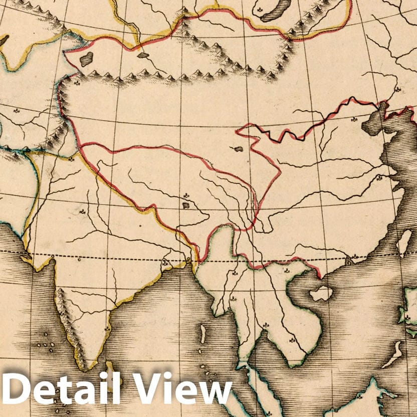 Asia 1815 Historical Map Print - Educational Atlas Reproduction