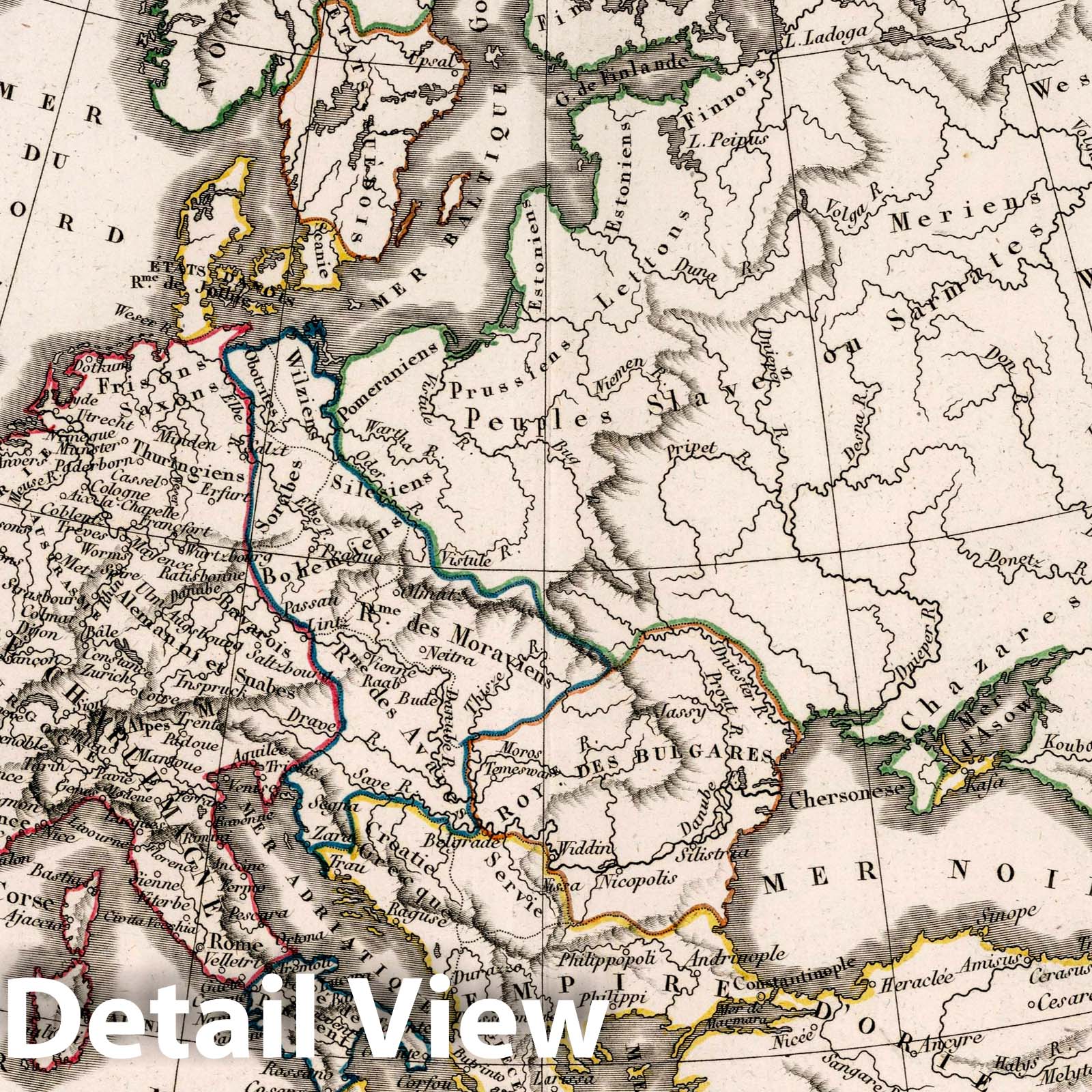 Europe Under Charlemagne, 1825 - Historical Map Print