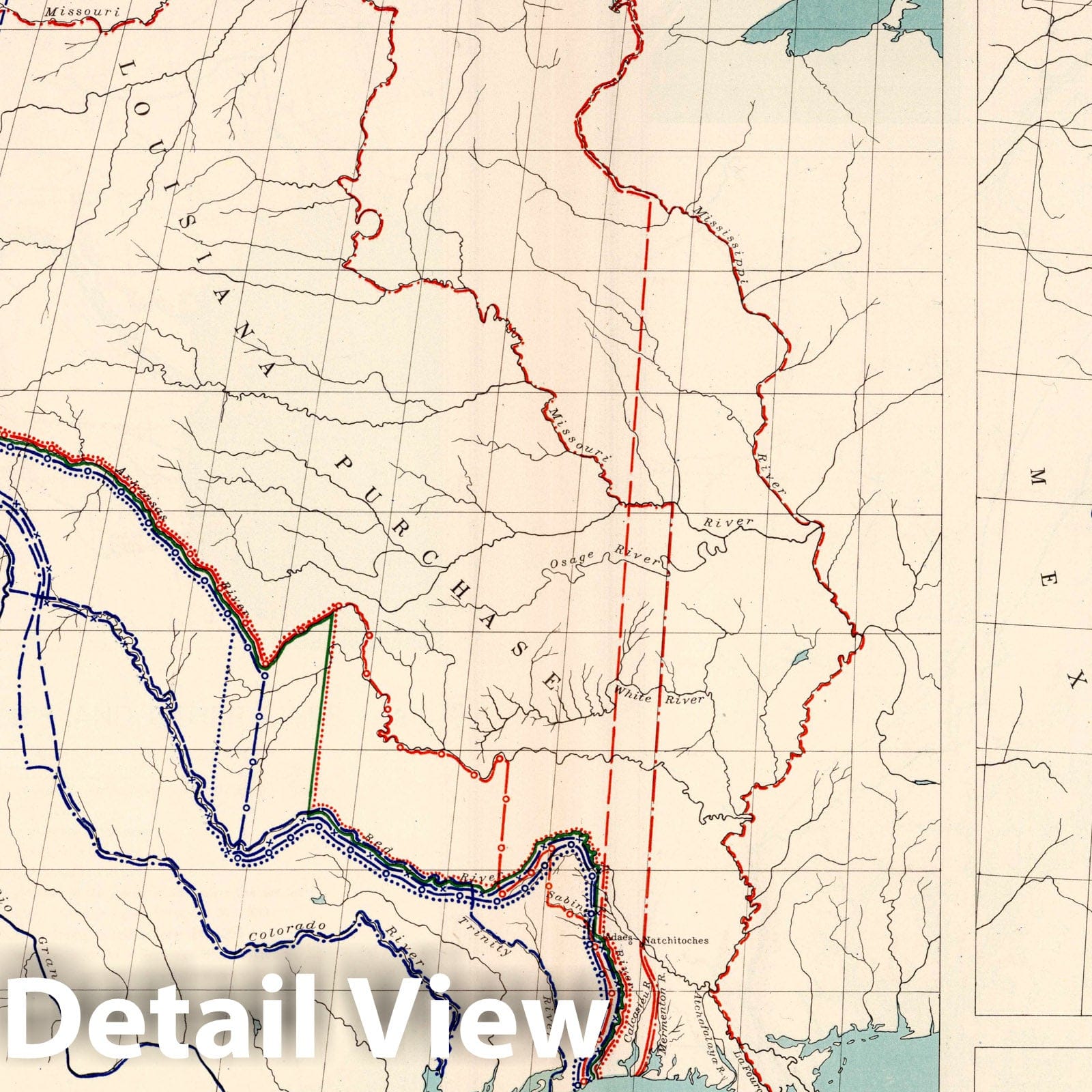 International Boundary Disputes: Louisiana Purchase and Texas-Mexican Boundary - Plate 95, 1932