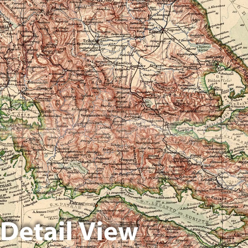 Greece 1925 Historical Map Print - Stieler's Atlas