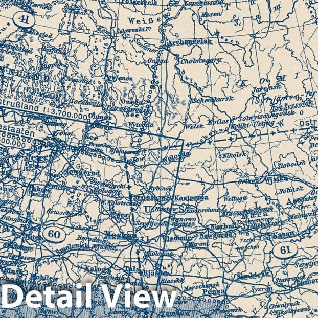 Historic Map : 1925 (Index Map) 58. Ukraine. - Vintage Wall Art