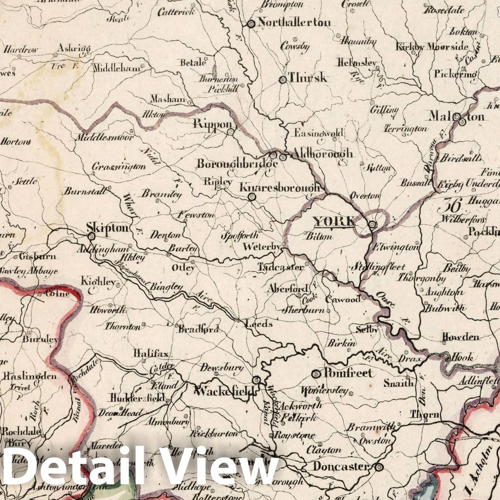 Historic Map : England, V.3:11-15:XV. Britisches Reich. A. Kon: England. a. England ab Sich: Shire: 35-36, 1830 Atlas , Vintage Wall Art