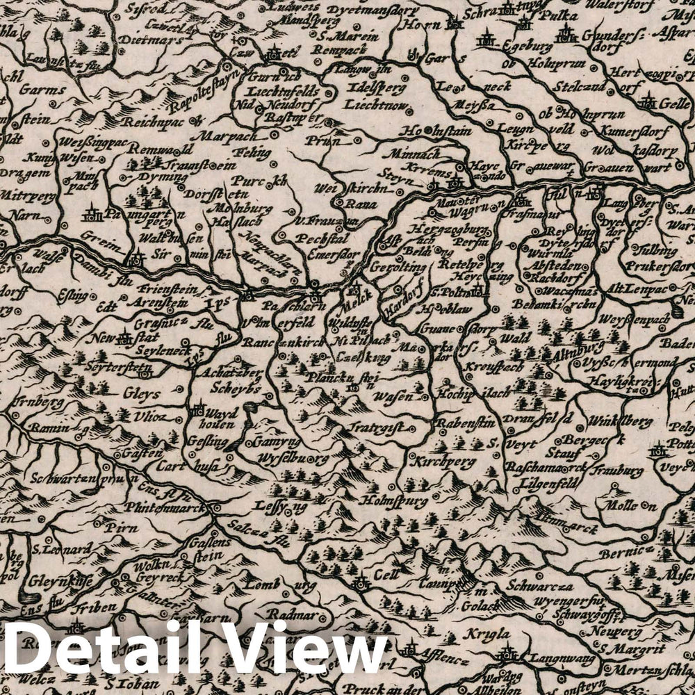 Historic Map : Austria, Avstria archiducatus. Atlas sive Cosmographicae Meditationes de Fabrica Mundi et fabricati Figura, 1636 Atlas , Vintage Wall Art