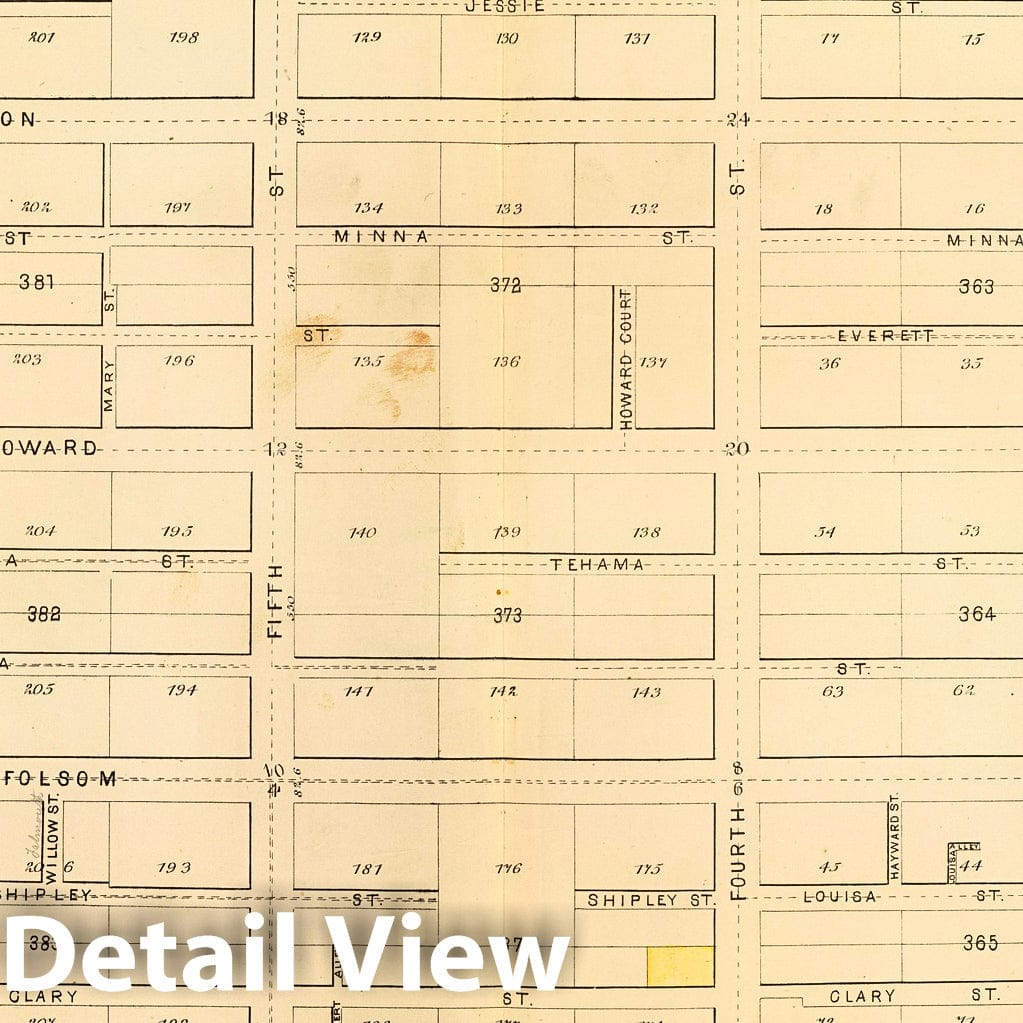 Historic Map : Plat eleven [San Francisco), 1876, Vintage Wall Decor