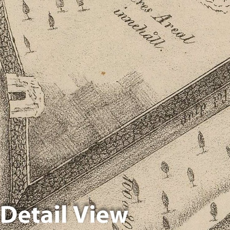 Old Stone Fort, Tennessee, 1824 - Historical Map Print