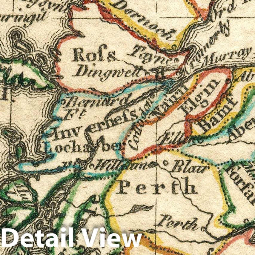 Scotland, 1758 - Historical Map Print from Atlas Minimus