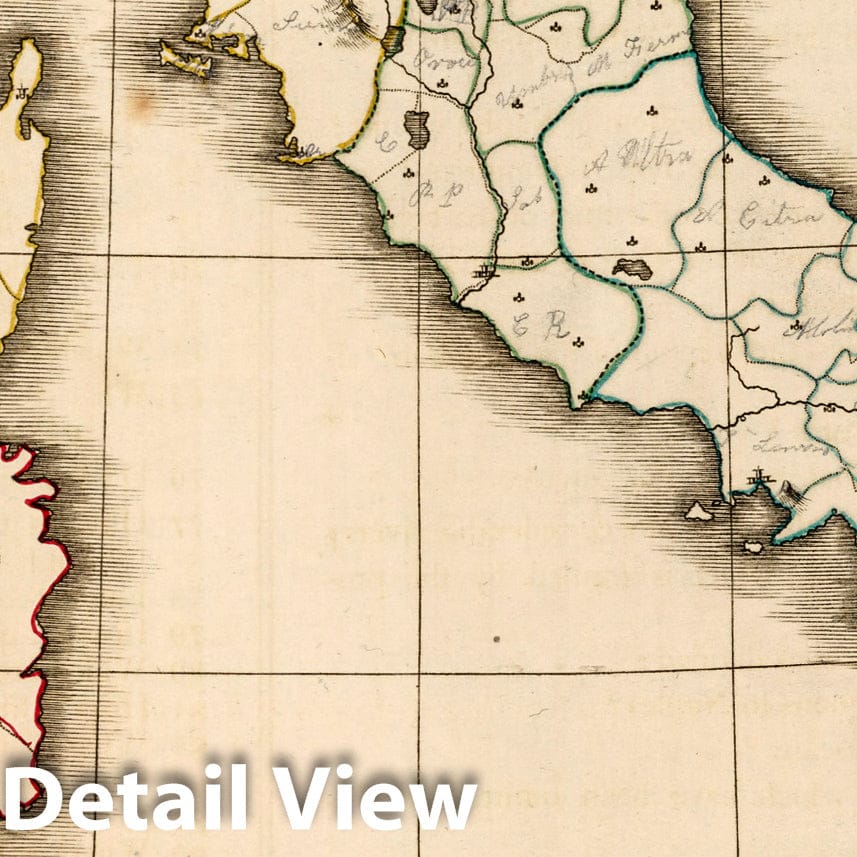 Italy, 1815 - Historical Map Print