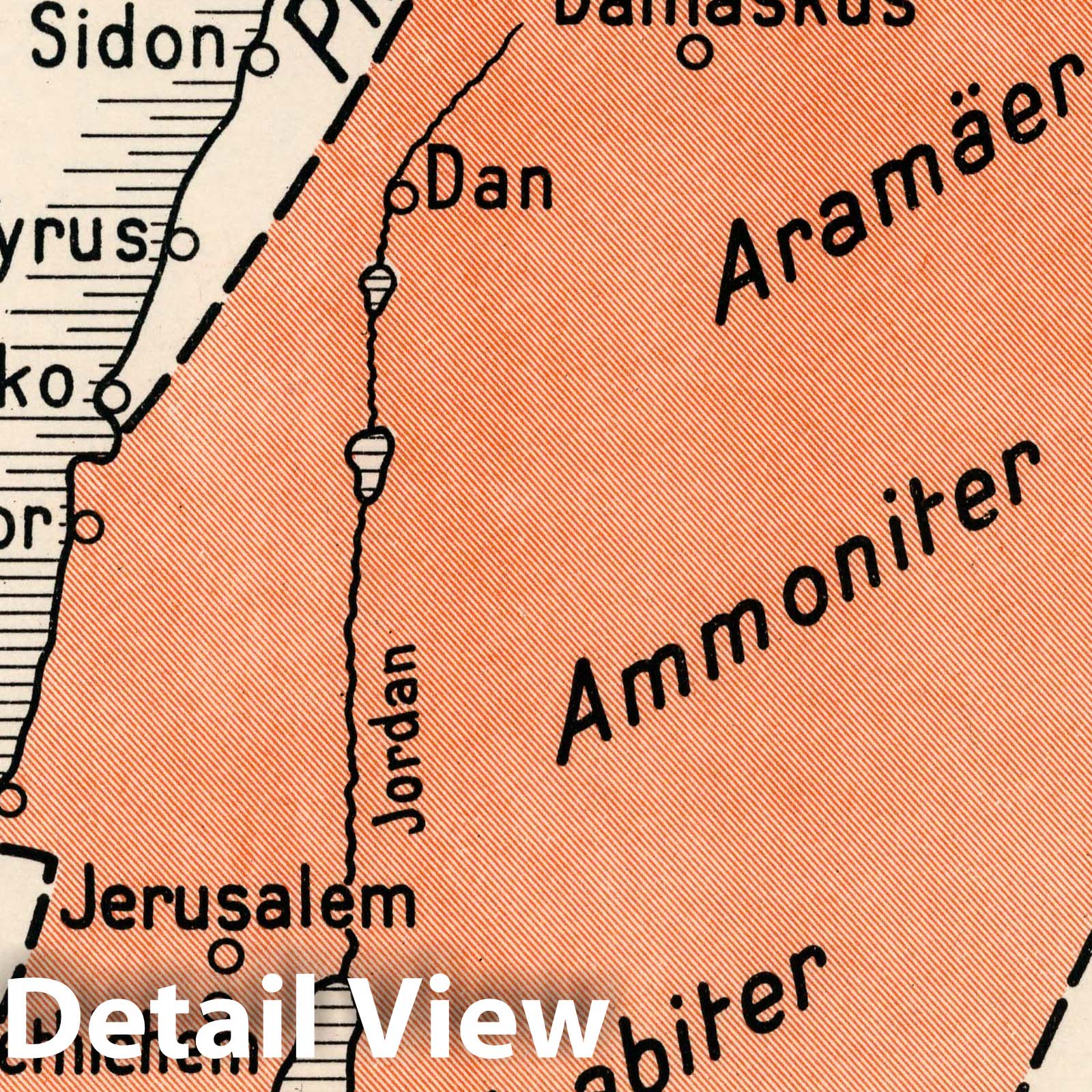Historic Map : Israel, Holy Land 1926 Palaestina zur Zeit Davids und Salomos. , Vintage Wall Art