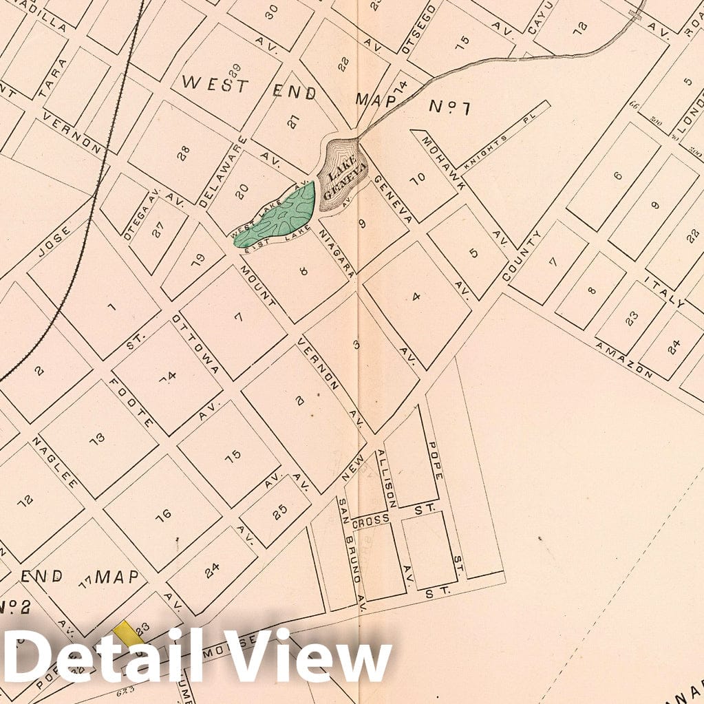 Historic Map : Plat forty-seven [San Francisco), 1876, Vintage Wall Decor