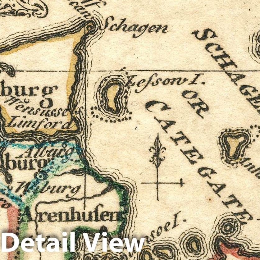 Denmark, 1758 - Historical Map Print