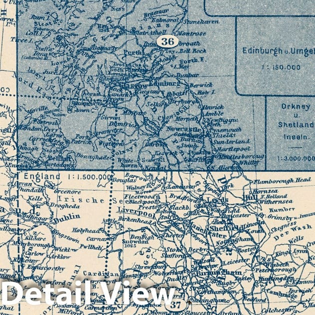 Scotland - Index Map, 1925 - Stieler's Atlas of Modern Geography