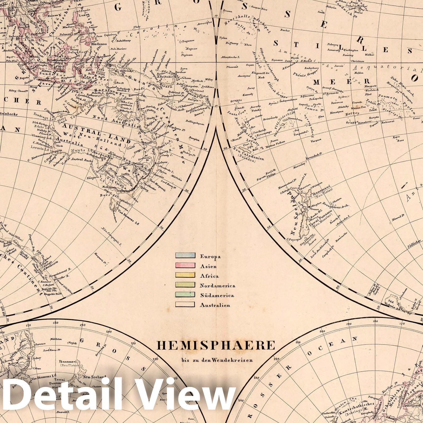 Northern Hemisphere - Celestial Map, 1861 - Historical Map Print