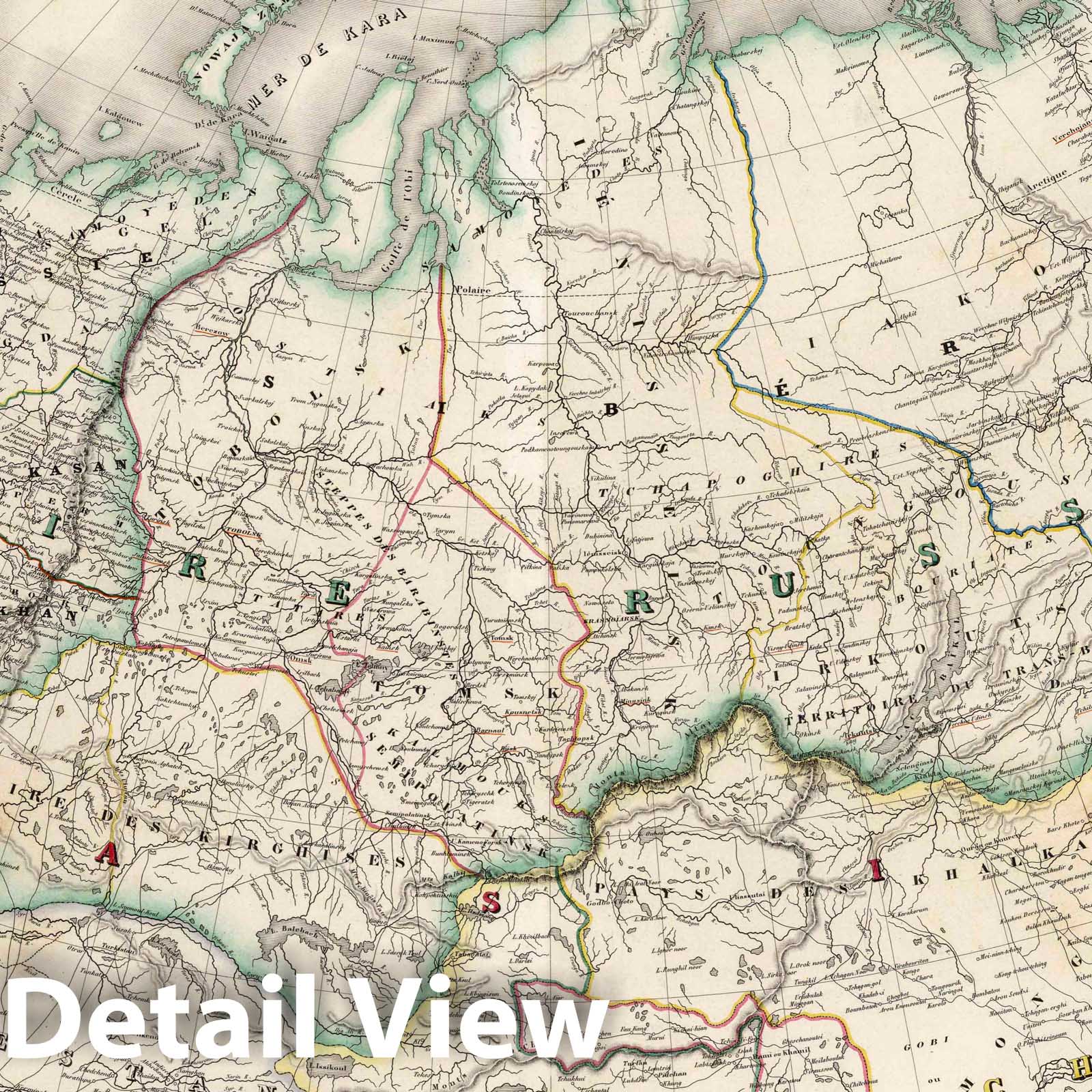 European and Asiatic Russia - Railroad Map, 1863 - Historical Map Print