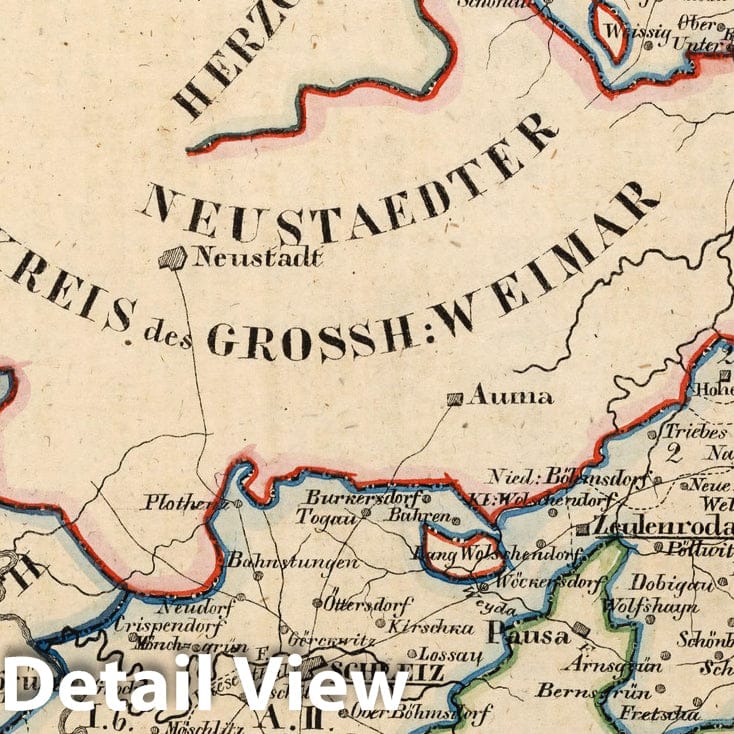 Reuss, 1825 - Historical Map Print from Atlas von Europa